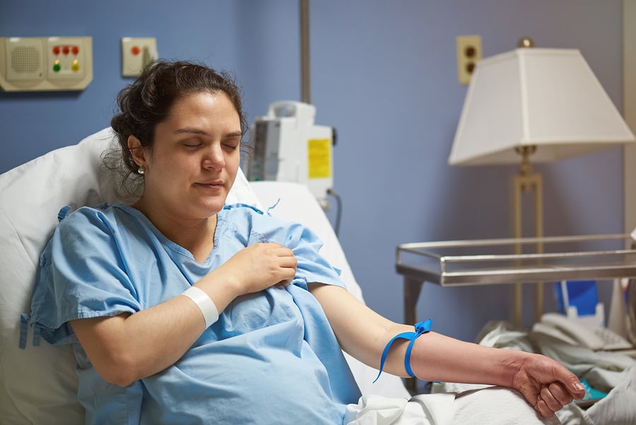 Injured Woman-in-Hospital